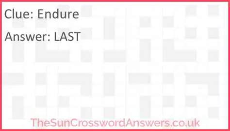 endure crossword clue